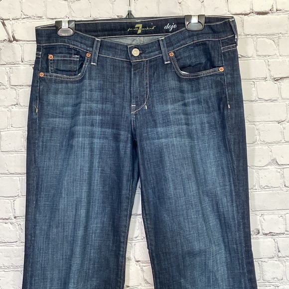 7fam Dojo flare bell bottom Y2k style jeans size 30 7 for all mankind - Picture 3 of 12